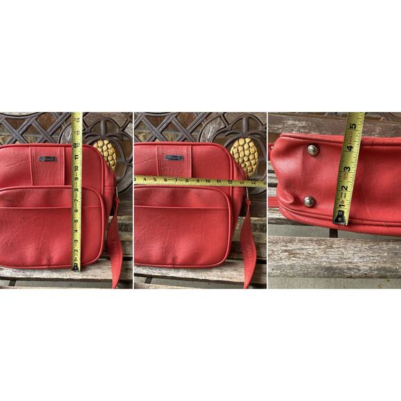 Samsonite Carry on Shoulder Bag Montbello II Red Vintage - Picture 3 of 3